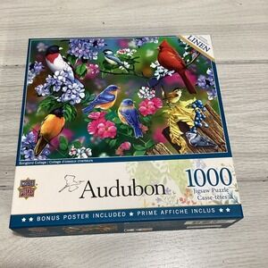 LINEN 1000pcs 26.75x19.25 Gadumus Audubon Song Bird Collage *Pieces Verified*